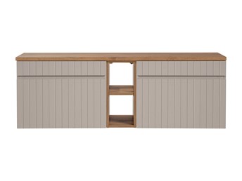 Zestaw ICC B 81-01 140cm (2x Szafka + Regał + Blat) Kaszmirowy/Dąb