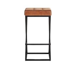 Hoker Tapicerowany AV1730-192S 38x38x74 Czarny/Brązowy