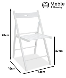 Krzesło Składane SMART II Białe