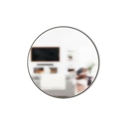 Lustro Ścienne HUBBA 86cm Metaliczno/Tytanowe