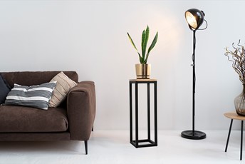 Kwietnik KAJA HOME KS-35 DREWNO M Czarny/Dąb