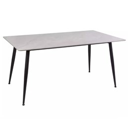 Stół RION 130 Szary Połysk/Czarny Mat