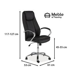Fotel Obrotowy Q-036 Czarny