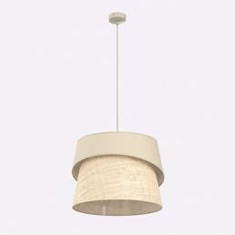 Lampa Wisząca CANVA 1 Beżowy/Rattan