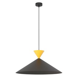 Lampa Wisząca RALF 1L Czarny/Pomarańczowy