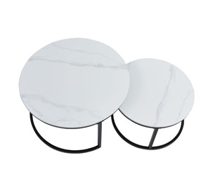 Ława L10-FX (C) 80/60 cm Biały Marmur