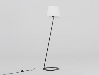 Lampa podłogowa SHADE FLOOR – klosz biały, cz