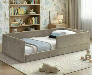 Łóżko LEO Raven 90x180cm Ciemny Beż