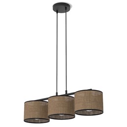 Lampa Wisząca ECO 3 Czarny/Brązowy