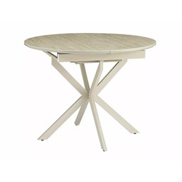 Stół Rozkładany GASTON Ceramic (135-100)x100cm Beż Połysk/Kaszmir