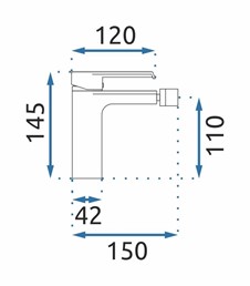 Bateria Bidetowa HASS Złoty Szczotkowany