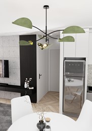 Lampa Sufitowa LOTUS 6 Czarny/Zielony