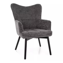 Fotel CARMEN Raven Szary/Czarny Mat
