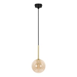 Lampa Wisząca GALAXY K-5560 Czarny/Złoty/Bursztynowy