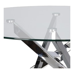 Stół Kawowy AMBER Fi90cm Srebrny