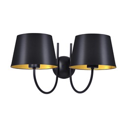 Kinkiet SASTO K-4338 Czarny/Złoty