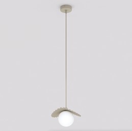 Lampa Wisząca FLORA 1 Beżowy/Opal