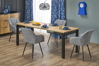 Stół Rozkładany QUBIK (80-200)x80 Dąb Artisan/Czarny