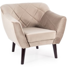 Fotel KARO 1 Velvet Wenge/Ciemny Beż Bluvel 40