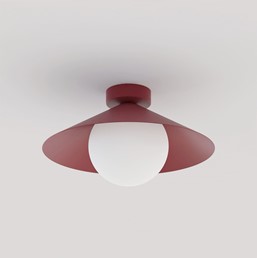 Lampa Sufitowa MONO 1S Burgundowy/Opal