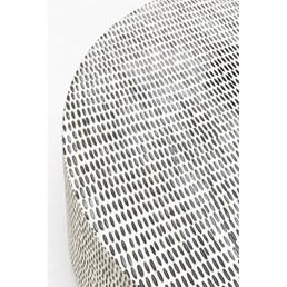 Stolik Kawowy PIANO Fi76cm Czarny/Biały