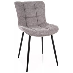 Krzesło JULIA Brego Szary/Czarny Mat