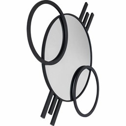 Lustro Ścienne TRIPLE CIRCLE 124x119cm Czarny