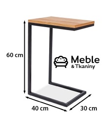 Ława LARGO C Czarny/Dąb