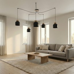 Lampa Wisząca KRU 5 Czarny