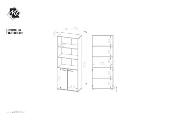Regał OPTIMAL 04 Sonoma