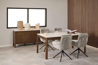 Stół Rozkładany SOUTHAMPTON 180x90 Beżowy/Brązowy