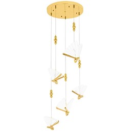 Lampa Wisząca BUTTERFLY DISC 5 Złota