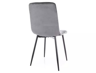 Krzesło DAREN Velvet Szary/Czarny Mat