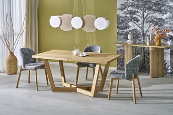 Stół Rozkładany MASSIVE 3 (160-250)x90 cm Dąb Naturalny/Czarny