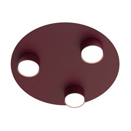 Lampa Sufitowa BOLX 3 Burgundowy