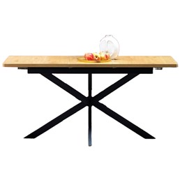 Stół Rozkładany HOLTER (120-160)x80 Złoty Dąb/Czarny