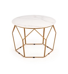 Ława MADISON fi60 Złoty/Marmur