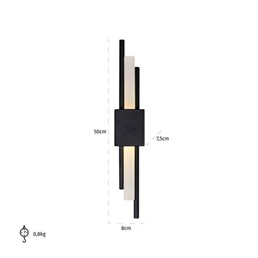 Lampa Ścienna MYLAS Czarny