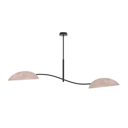 Lampa Sufitowa LOTUS 2 Czarny/Rattan