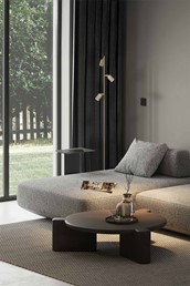 Lampa Podłogowa MATI K-5825 Beż/Złoty