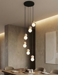 Lampa Wisząca LOOP 6 Czarny