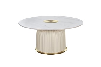 Stolik MODIG M72 fi80 Biały/Złoty