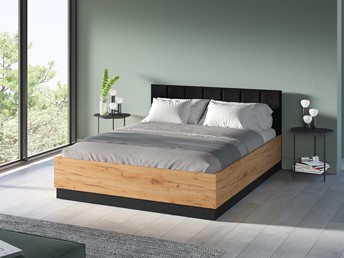 Łóżko URSO 1401 Craft Złoty/Czarny 160/200