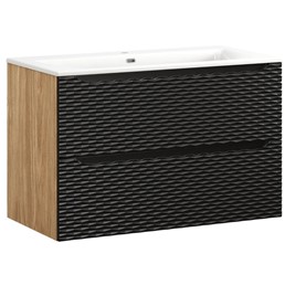 Zestaw Meblowy SKY 90cm Czarny Mat/Dąb Olejowany