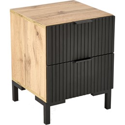 Szafka Nocna NELA Dąb Wotan/Czarny