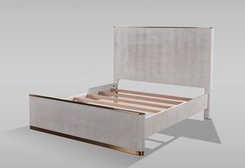 Łóżko Tapicerowane STILIG ST890Q 160x200cm Kremowy/Szary