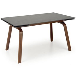 Stół Rozkładany LOZANO (140-200)x76 Orzech/Czarny Marmur