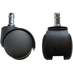 Kółka Kauczukowe do Foteli Obrotowych - Zestaw 5szt