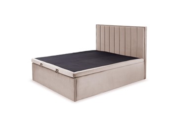 Łóżko Kontynentalne Tapicerowane ASENTO 160x200 Beżowy