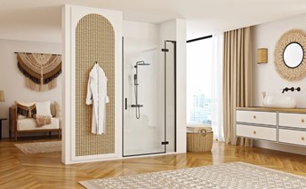 Drzwi Prysznicowe HUGO 90 Czarny